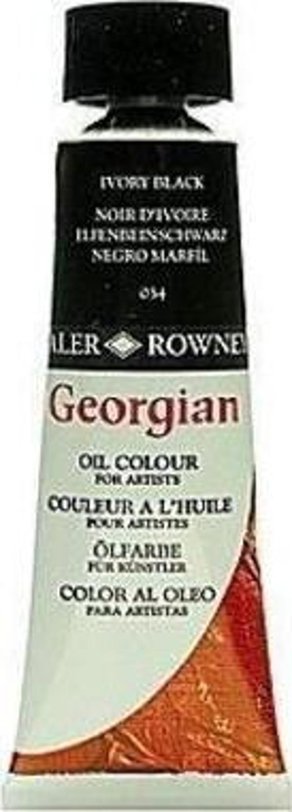 Daler Rowney Georgian Yağlı Boya 225 ml 034 Ivory Black - Image 1