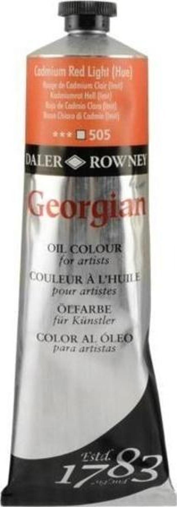 Daler Rowney Georgian Yağlı Boya 225 ml 505 Cadmium Red Light - Image 1
