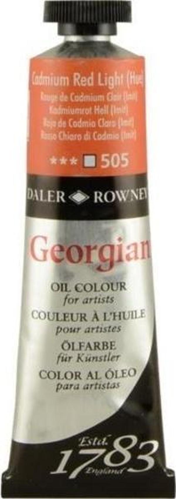 Daler Rowney Georgian Yağlı Boya 38 ml 505 Cadmium Red Light - Image 1