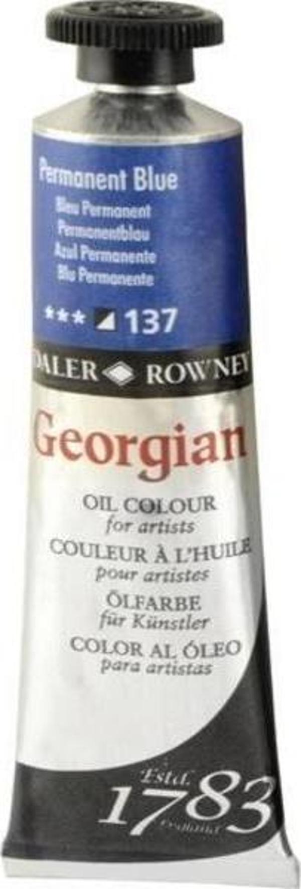 Daler Rowney Georgian Yağlı Boya 38 ml 137 Permanent Blue - Image 1