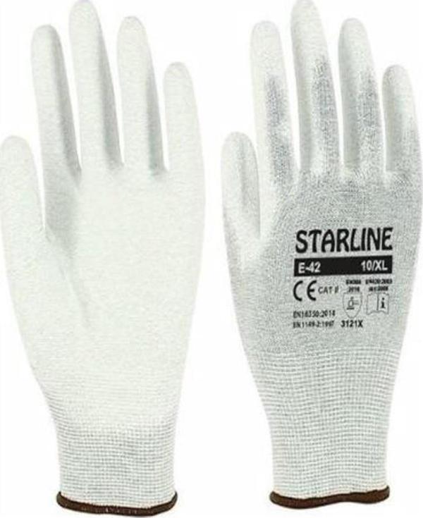 Starline E-42 Antistatik Pu Eldiven Beden 9 Numara X 5 Çift - Image 1