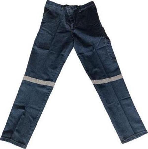 Kot İş Pantalonu Full Lycra Reflektörlü Mavi Renk - Image 1