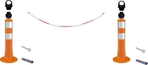 Otopark Düzenleyici (2 Adet 45 Cm Delinatör + 3 Metre 8 mm Zincir) - Image 1