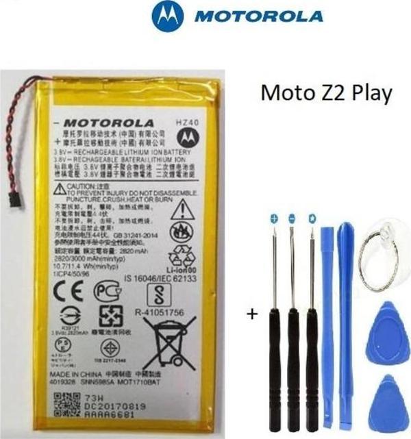 Motorola Z2 Play XT1709 XT1710 HZ40 Batarya Pil ve Tamir Seti - Image 1