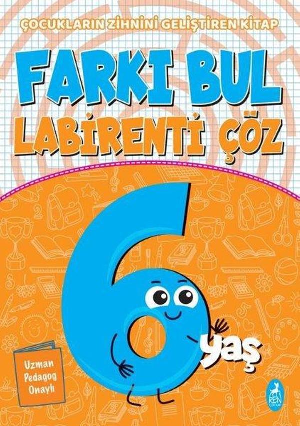Farkı Bul Labirenti Çöz - 6 Yaş - Ren Kitap Yayınevi - Image 1