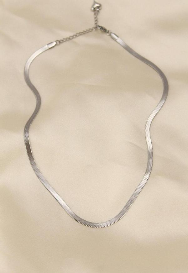 316L Çelik Silver Renk 45 cm İtalyan Zincir Model Kadın Kolye - TJ-BKO5903 - Image 1