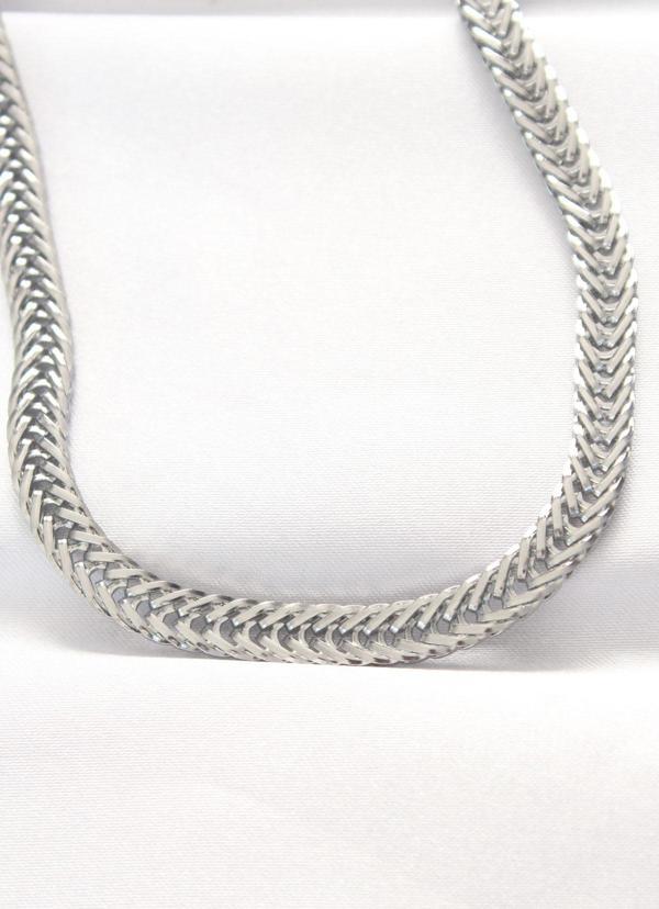 316L Çelik Silver Renk Balık Sırtı Zincir Kolye - TJ-BKO8530 - Image 1