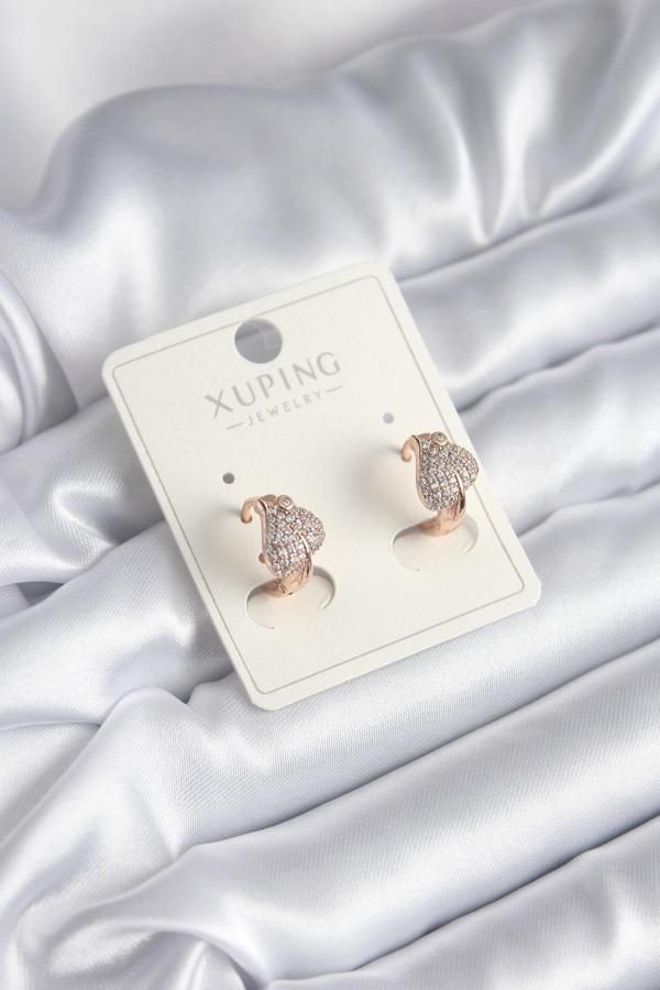 Xuping Model Zirkon Taşlı Yaprak Kadın Küpe - TJ-BKP8316 - Image 1