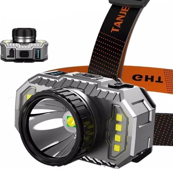 PeakStar PS-010 800 Lümen Zoomlu Şarj Göstergeli Cob LED Usb'li Şarjlı Kafa Lambası - Image 1