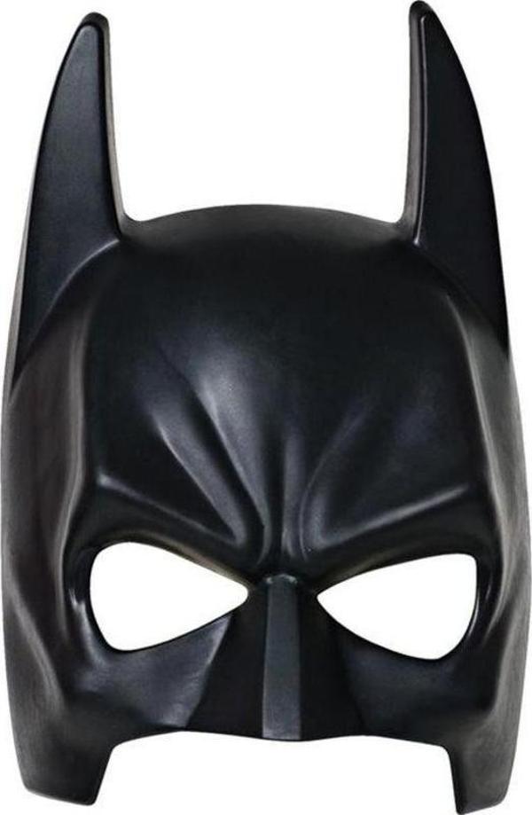 Siyah Renk Çocuk Boy Arkadan Lastikli Batman Maskesi Yarasa Adam - Image 1