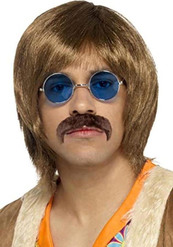 Yuvarlak Cam John Lennon Tarzı Gümüş Çerçeveli Mavi Gözlük - Image 1