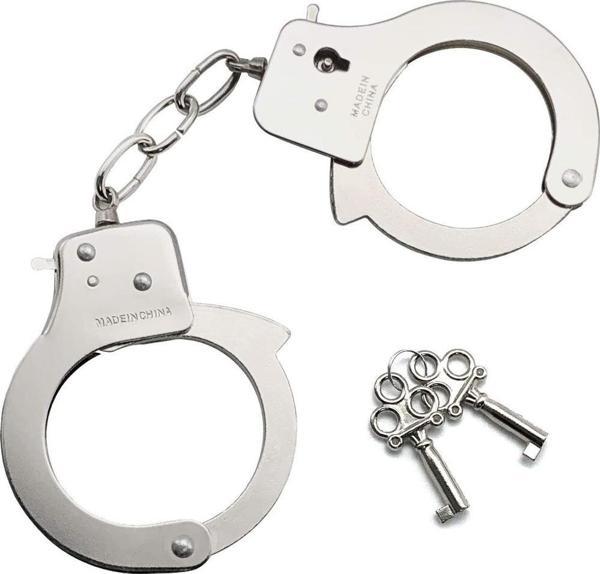 Anahtarlı Oyuncak Metal Kelepçe Polis Kelepçesi - Image 1