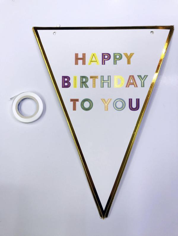 Happy Birthday To You Flama Bayrak Süs - Image 1