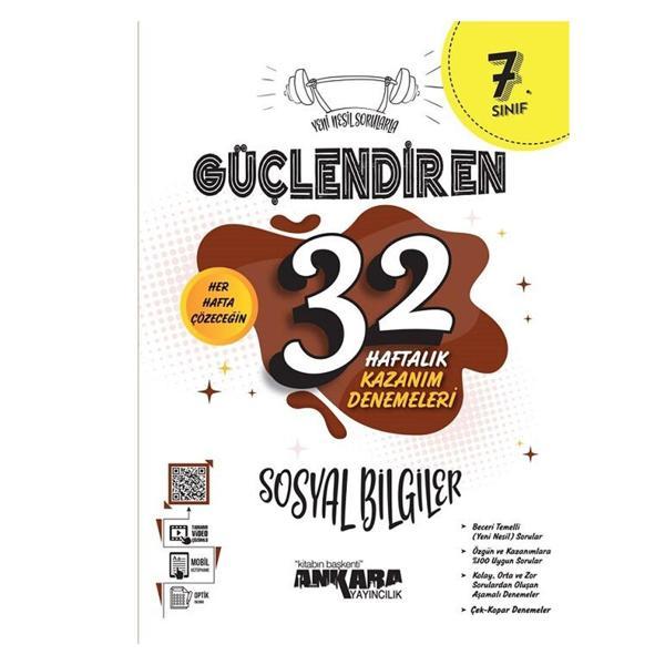 Ankara Yayıncılık 7. Sınıf Sosyal Bilgiler Güçlendiren 32 Haftalık Kazanım Denemeleri Ankara Yayıncılık - Ankara Yayıncılık - Image 1
