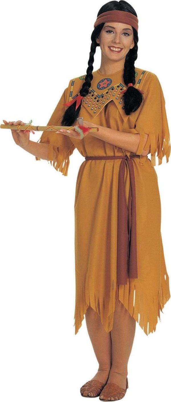 Kızılderili Prensesi Kostümü - Pocahantas Kostümü - Hintli Bayan Kostümü Yetişkin Boy - Image 1