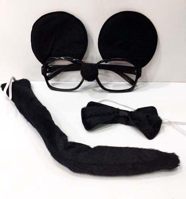Mickey Mouse Gözlüğü Papyonu Kuyruğu Seti - Image 1