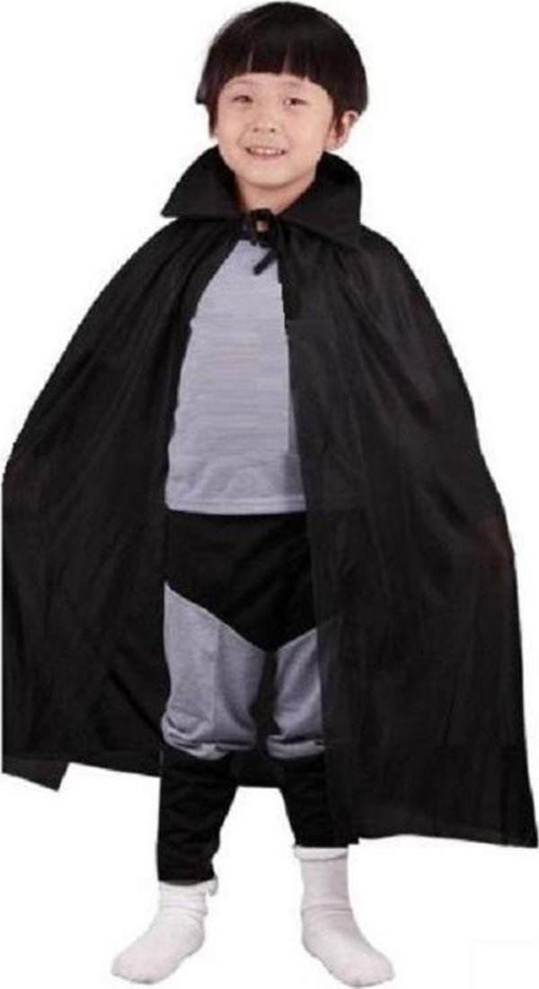 Siyah Renk Yakalı Çocuk Pelerin 90 cm - Image 1