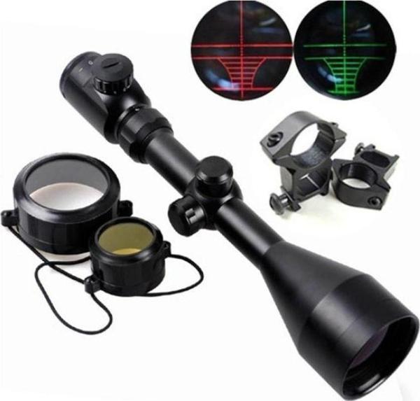 3-9X56Eg Yüksek Kaliteli Çıft Işık Kırmızı Yeşil Kaynaklı Avcılık Süfer Tüfek Dürbün B - Image 1