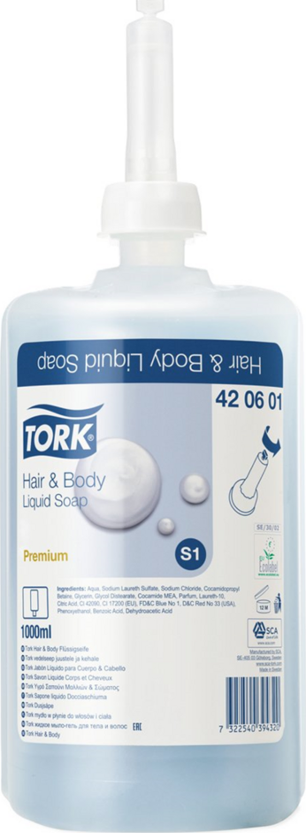1 Ad. Tork Sıvı Sabun Dispenseri Siyah 560008 + 1 Litre Tork Sıvı Sabun Premium Hediyeli - Image 1