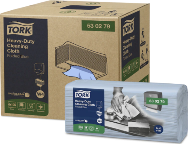 Tork W4 Sistem Temizlik Bezi Ağır Kirler 4 Pkt. x 105 Ad.(530279) - Image 1