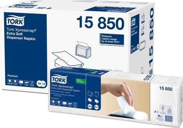 Tork Xpressnap Ekstra Yumuşak Beyaz Dispenser Peçetesi 1000 Adet x 8 Paket (15850) - Image 1