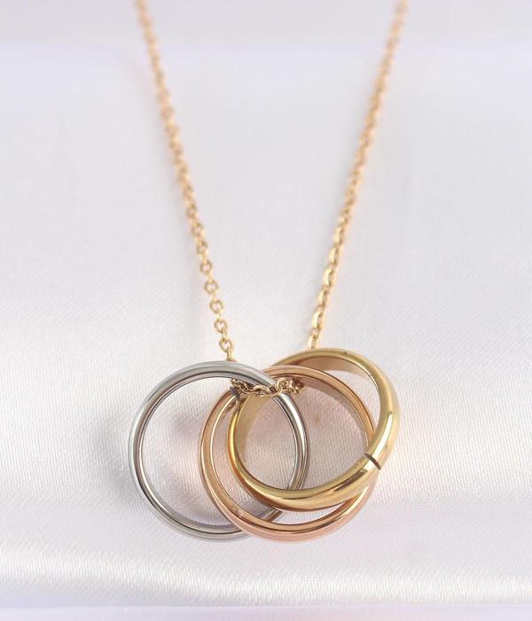 316L Çelik Zincir Çoklu Renk Cartier Model Kolye - EBJ240601W24644 - Image 1