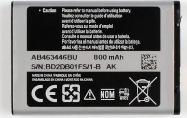 Axya Samsung E1205 E1200 E1207 E250 E500 AB463446BU Pil Batarya - Image 1