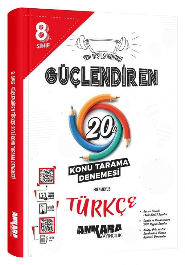 Ankara 8. Sınıf GüçlendirenTürkçe 20'li Konu Tarama Denemesi Ankara Yayıncılık - Ankara Yayıncılık - Image 1