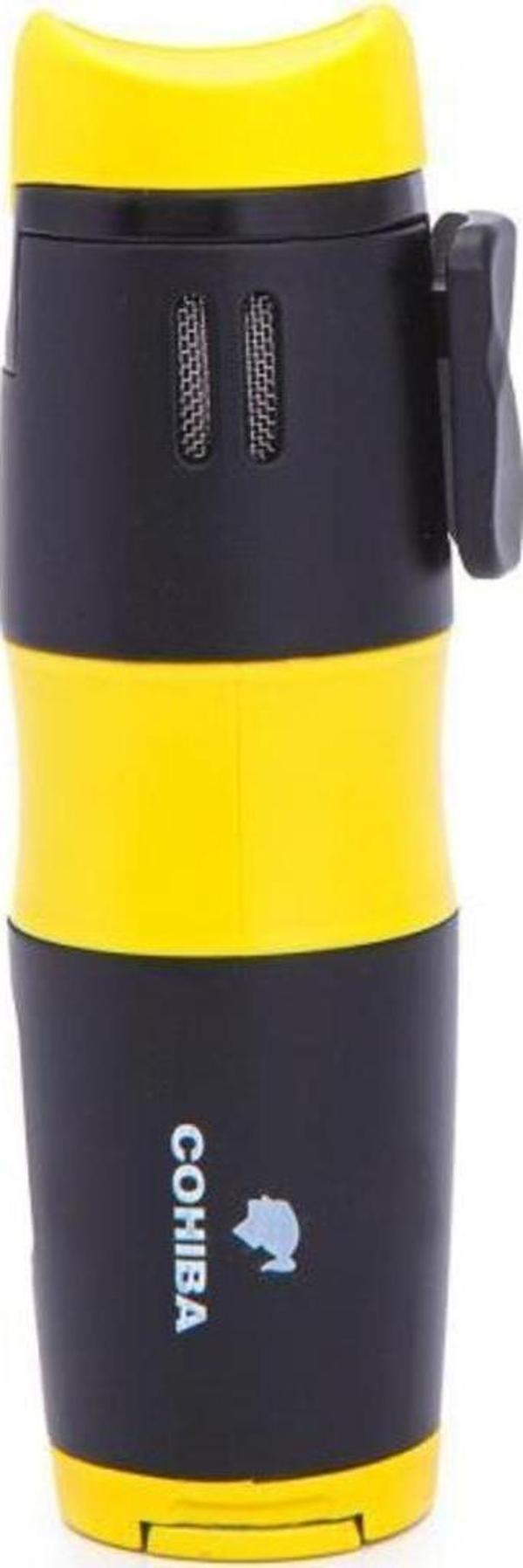 Cohiba 3 Torch Pürmüz Sarı-Siyah Metal Puro Çakmağı - Image 1