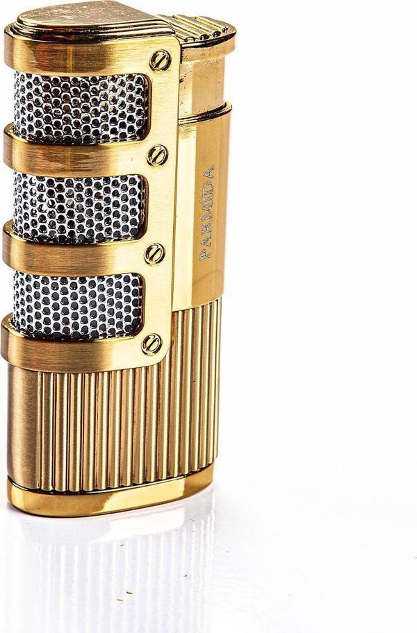 Parmida 3 Torch Pürmüz Gold Metal Puro Çakmağı - Image 1