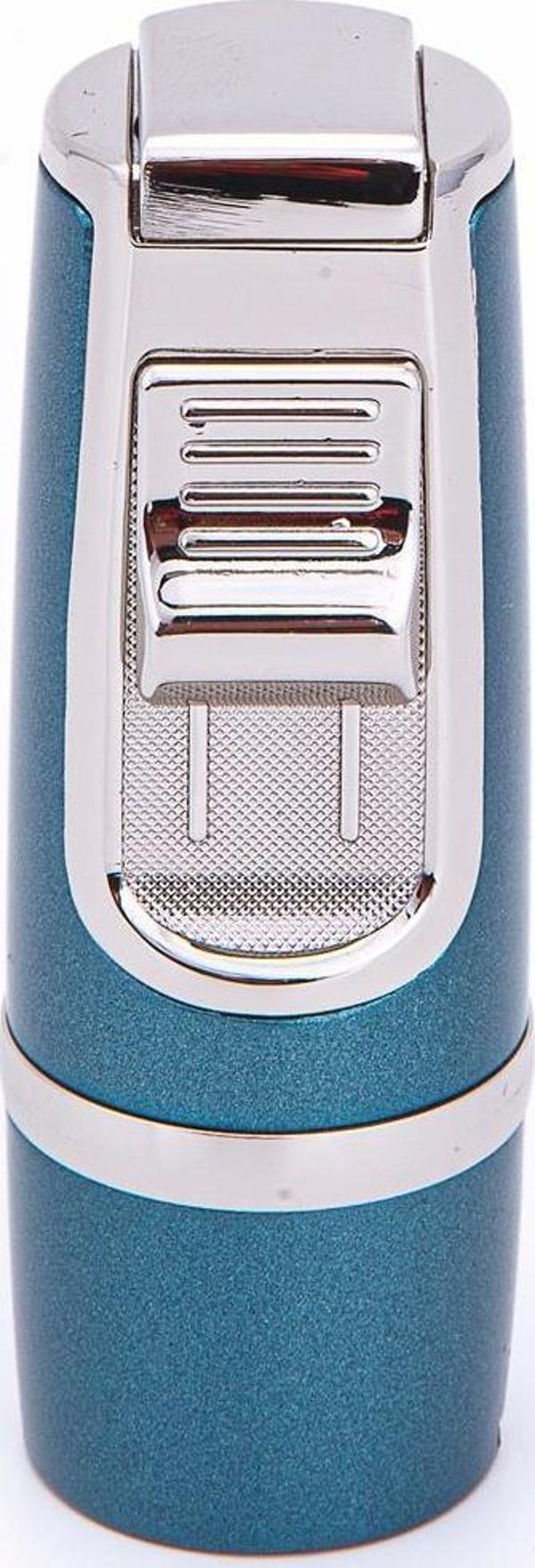 Parmida 3 Torch Pürmüz Mavi-Gümüş Metal Puro Çakmağı - Image 1