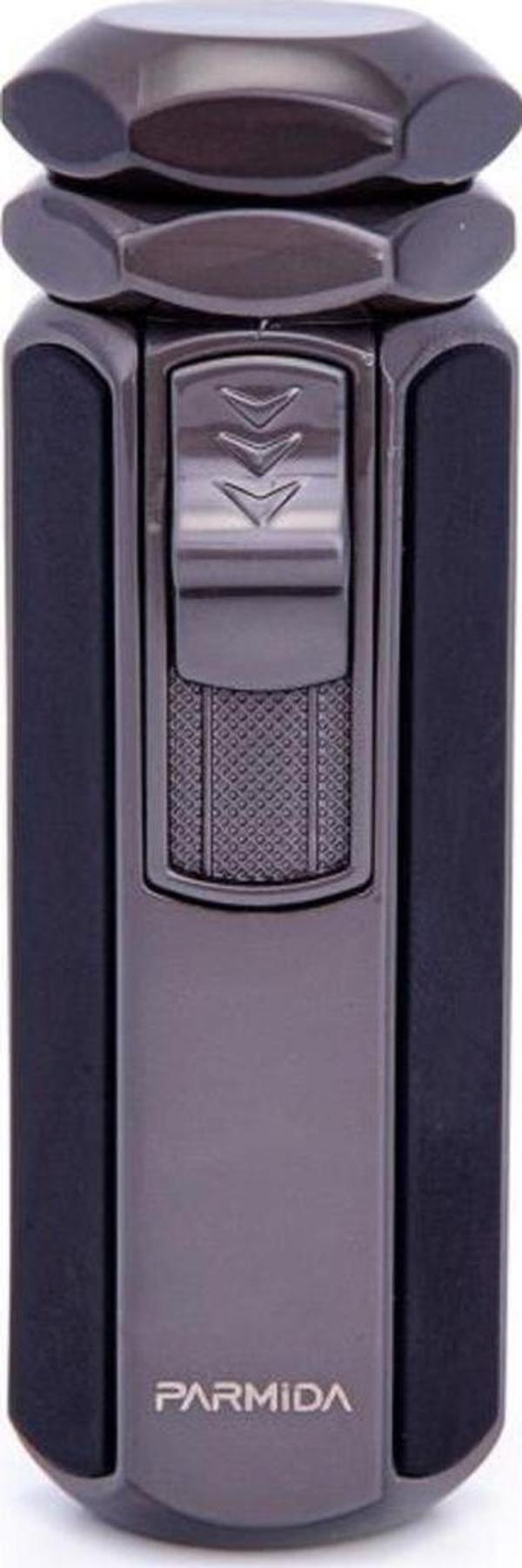 Parmida 4 Torch Pürmüz Gunmetal-Siyah Metal Puro Çakmağı - Image 1