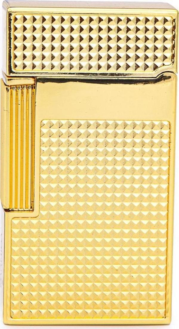Parmida Gold İşlemeli Perde Alev Metal Puro Çakmağı - Image 1