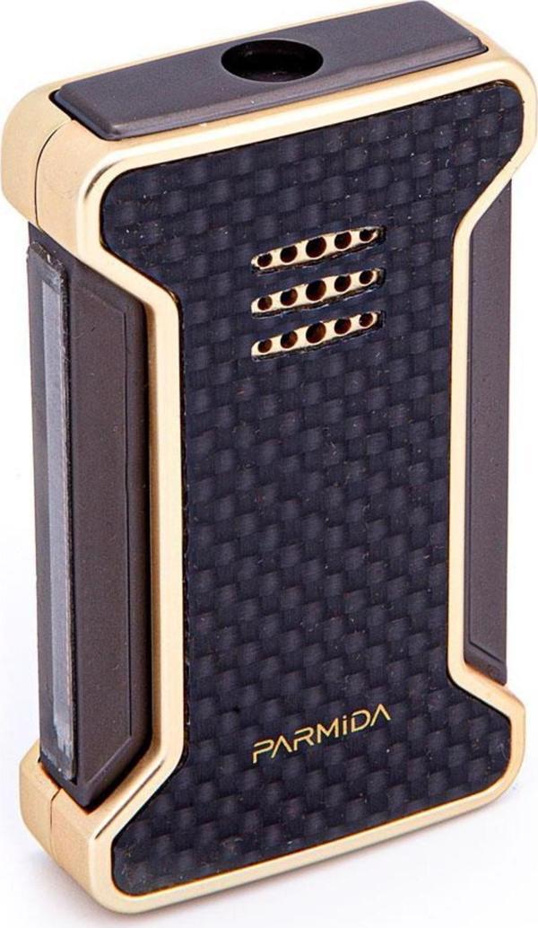 Parmida Tek Torch Pürmüz Karbon Desenli Gold Puro Çakmağı - Image 1