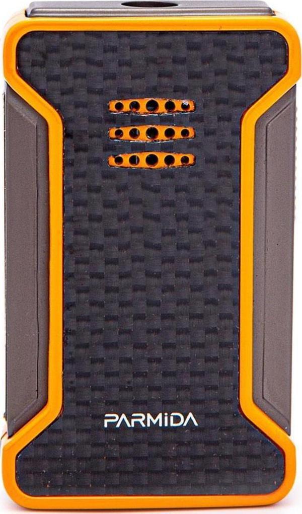 Parmida Tek Torch Pürmüz Karbon Desenli Turuncu Puro Çakmağı - Image 1