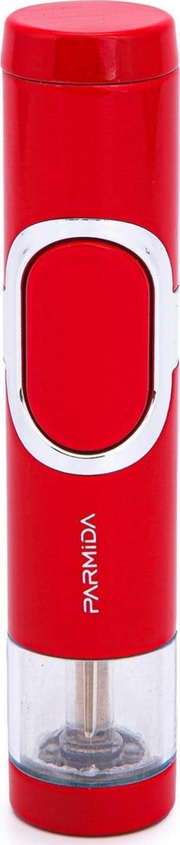 Parmida Tek Torch Pürmüz Kırmızı-Gümüş Metal Puro Çakmağı - Image 1