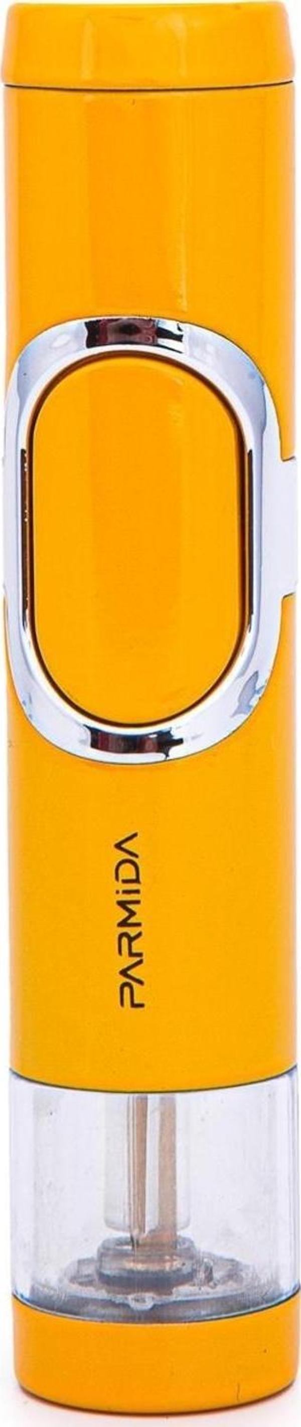 Parmida Tek Torch Pürmüz Sarı Metal Puro Çakmağı - Image 1