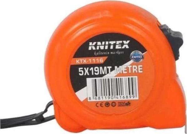 Knitex Turuncu Şerit Metre 5 Mt x 19 Mm KTX-1116 - Image 1