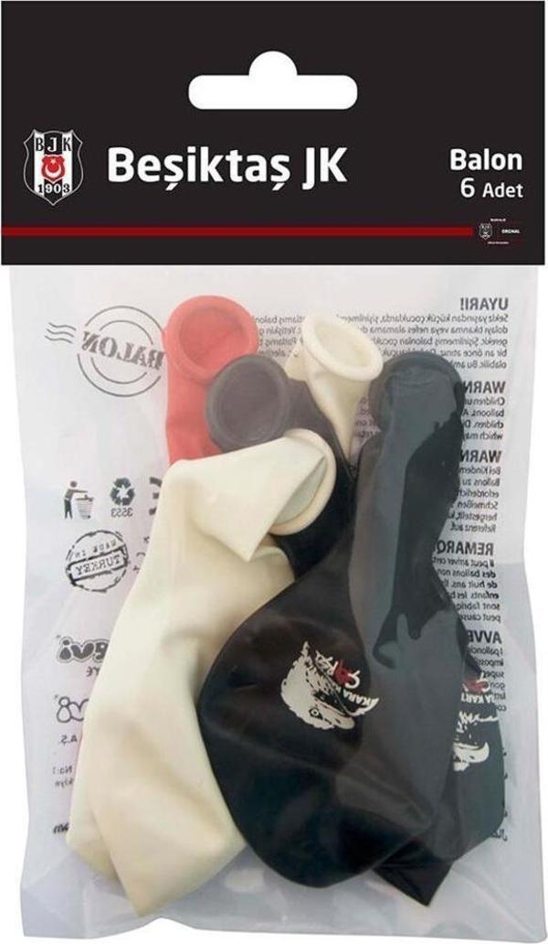 Helyuma Uyumlu Lisanslı Beşiktaş Baskılı Balon Beşiktaş Temalı Doğum Günü Balonu 12 inch 6 Adet - Image 1
