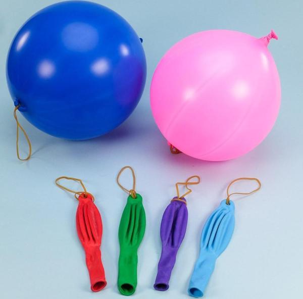 İpli Balon Punch Balon Stres Balonu Lastikli Balon 3 lü - Image 1