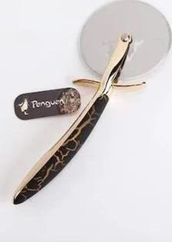 Penguen Mermer Desen Lüx Pizza Keseceği Png-1795 - Image 1