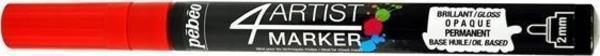 Pebeo 4Artist Oil Marker Yağlıboya Kalemi 2mm Yuvarlak Uç RED - Image 1