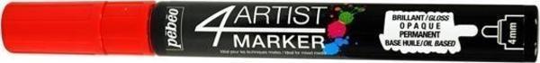 Pebeo 4Artist Oil Marker Yağlıboya Kalemi 4mm Yuvarlak Uç RED - Image 1
