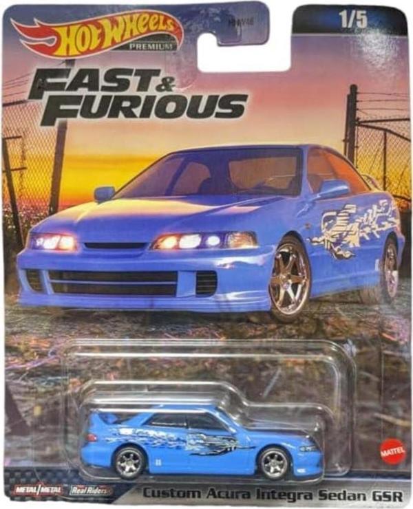 Hot Wheels Premium Fast & Furious Custom Acura Integra Sedan GSR HNW46 HKD27 - Image 1