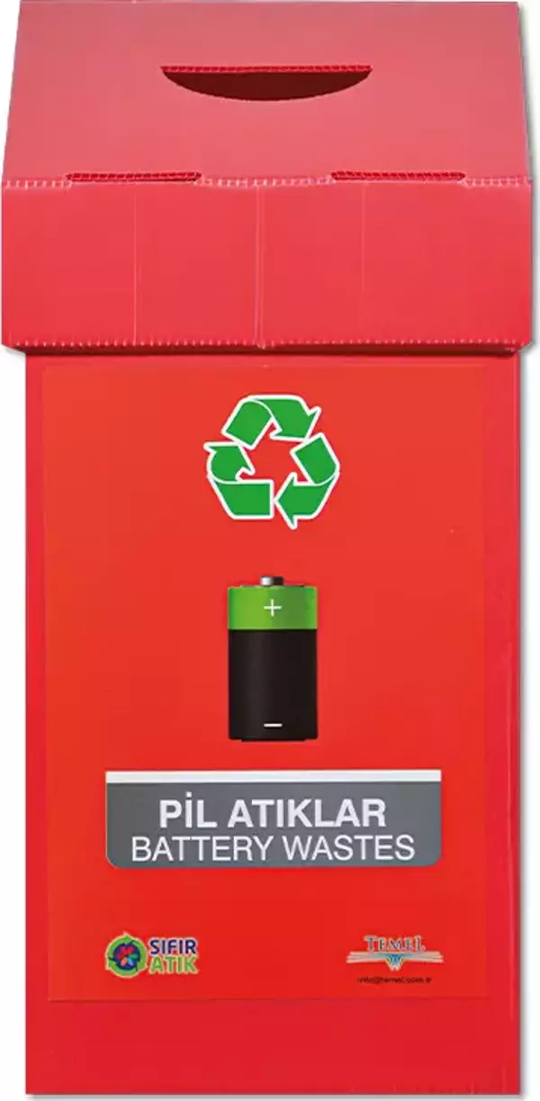 Geri Dönüşüm Kutusu Pil Atık Kutusu - Image 1