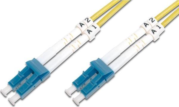 Digitus LC-LC Fiber Optik Patch Kablo, 1 metre, Singlemode, Duplex, 09/125 - Image 1