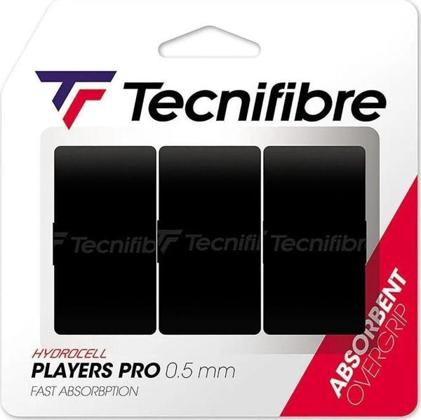 Tecnifibre Players Pro Overgrip 3'lü 0.5mm Siyah Tenis Gribi 52ATPPLABK - Image 1