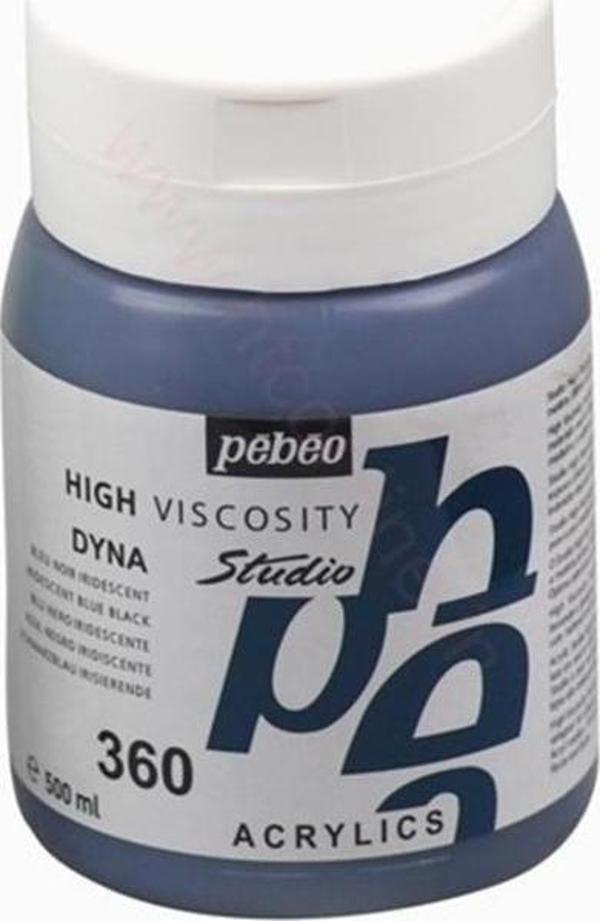 Pebeo Studio Akrilik Boya 500 ml 360 Iridescent Blue Black - Image 1