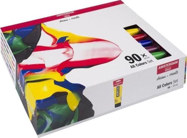 Talens Amsterdam Akrilik Boya 90 Renk x 20 ml Set - Image 1