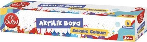 Bubu Akrilik Boya 6 Renk x 20 ml. Birleşik Pot - Image 1